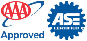 AAA approved and ASE certified badges